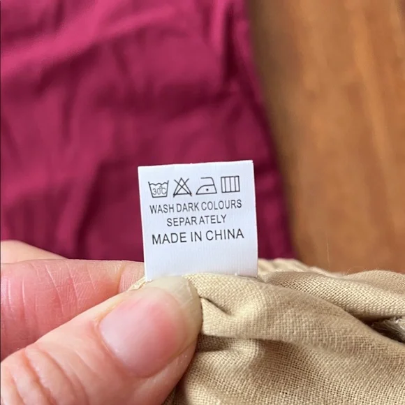 2 new Amazon Burgundy and Tan Drawstring Pants - Picture 4 of 16